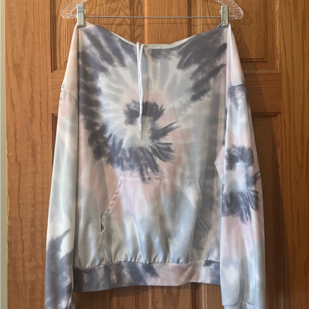 Tie-Dye Hoodie with Front Pocket